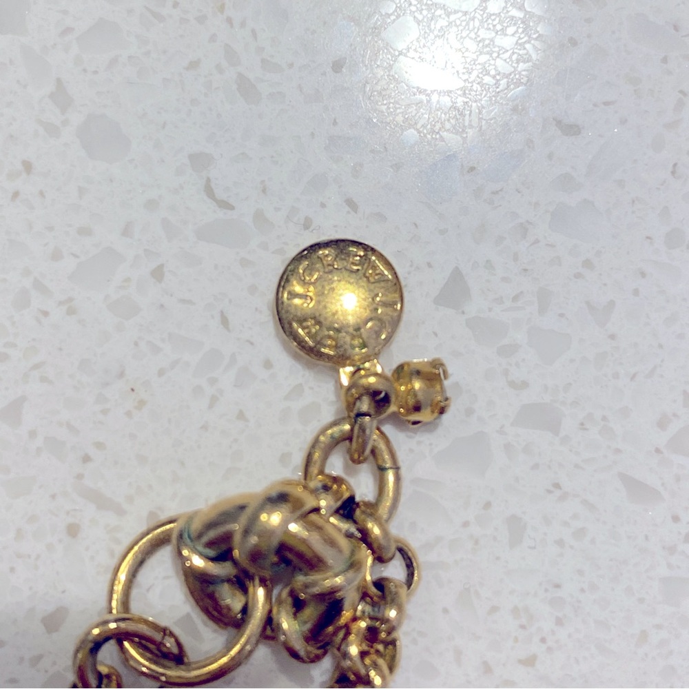 J. Crew Orange Rhinestone Pendant Necklace - Picture 4 of 4